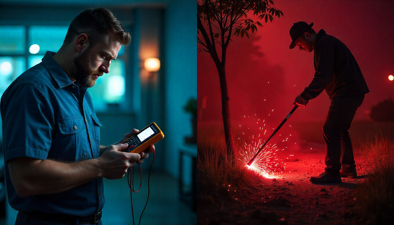 ساخت فلزیاب با اهم متر و مقایسه آن با یک فلزیاب حرفه ای